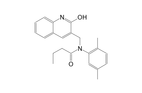 N-(2,5-dimethylphenyl)-N-[(2-hydroxy-3-quinolinyl)methyl]butanamide