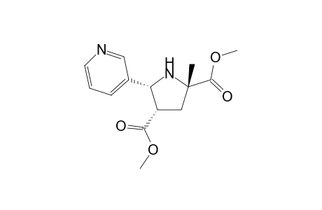 Dimethyl 2-methyl-c-5-(3'-pyridyl)pyrrolidine-r-2,c-4-dicarboxylate
