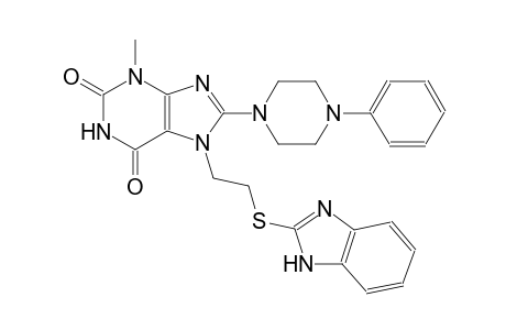 7-[2-(1H-benzimidazol-2-ylsulfanyl)ethyl]-3-methyl-8-(4-phenyl-1-piperazinyl)-3,7-dihydro-1H-purine-2,6-dione