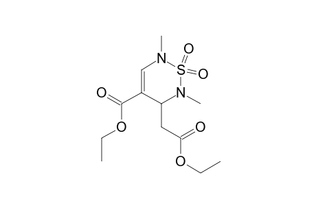 3-(2-Ethoxy-2-keto-ethyl)-1,1-diketo-2,6-dimethyl-3H-1,2,6-thiadiazine-4-carboxylic acid ethyl ester