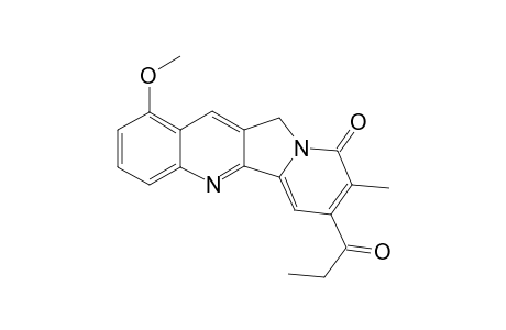 1-Methoxy-8-methyl-7-(1-oxopropyl)-11H-indolizino[1,2-b]quinolin-9-one