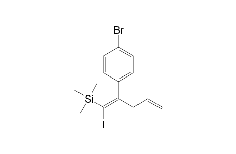 (E)-1-Iodo-1-(trimethylsilyl)-2-p-bromophenyl)penta-1,4-diene
