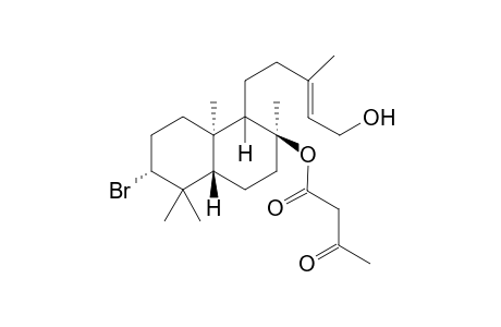 8-O-Acetoacetyl-15-hydroxy-epi-aplysin-20 [8-O-Acetoacetyl-3-bromo-4,4,8,10-tetramethyl-9-(3-methyl-5-hydroxypent-3-en-1-yl)decahydronaphthalene]