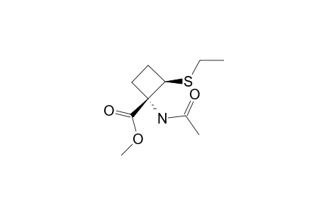 METHYL-(1R*,2R*)-1-ACETAMIDO-2-(ETHYLTHIO)-CYCLOBUTANE-1-CARBOXYLATE