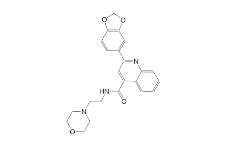 2-(1,3-benzodioxol-5-yl)-N-[2-(4-morpholinyl)ethyl]-4-quinolinecarboxamide