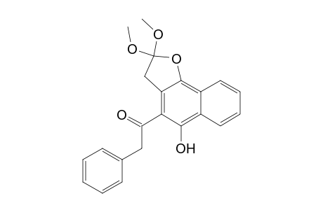 Ethanone, 1-(2,3-dihydro-5-hydroxy-2,2-dimethoxynaphtho[1,2-b]furan-4-yl)-2-phenyl-