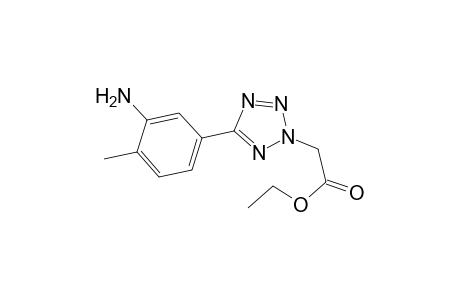 2H-1,2,3,4-Tetrazole-2-acetic acid, 5-(3-amino-4-methylphenyl)-, ethyl ester