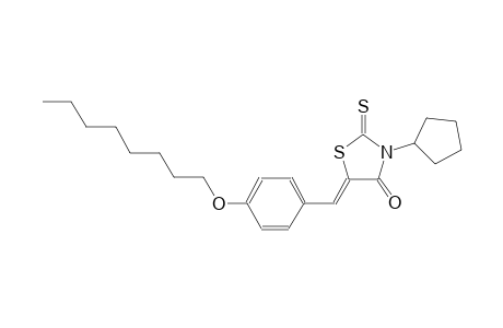 (5Z)-3-cyclopentyl-5-[4-(octyloxy)benzylidene]-2-thioxo-1,3-thiazolidin-4-one