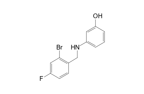 3-(2-Bromo-4-fluorobenzylamino)phenol