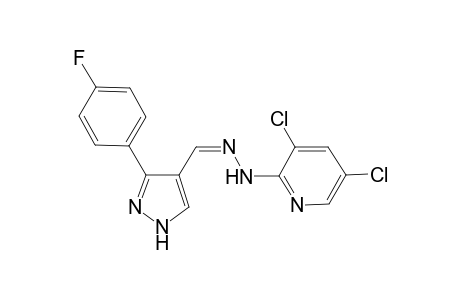 1H-Pyrazole-4-carboxaldehyde, 3-(4-fluorophenyl)-, (3,5-dichloro-2-pyridinyl)hydrazone