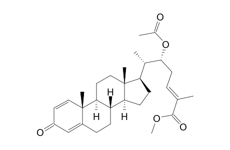 (E,5R,6S)-5-acetoxy-6-[(8S,9S,10R,13S,14S,17R)-3-keto-10,13-dimethyl-6,7,8,9,11,12,14,15,16,17-decahydrocyclopenta[a]phenanthren-17-yl]-2-methyl-hept-2-enoic acid methyl ester