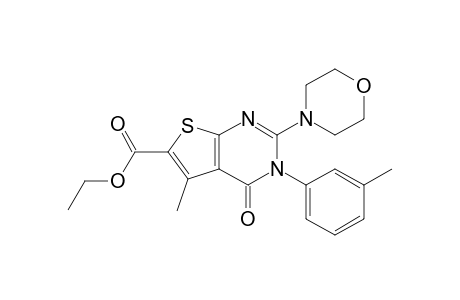 Ethyl 3,4-dihydro-5-methyl-2-morpholino-4-oxo-3-m-tolylthieno[2,3-d]pyrimidine-6-carboxylate
