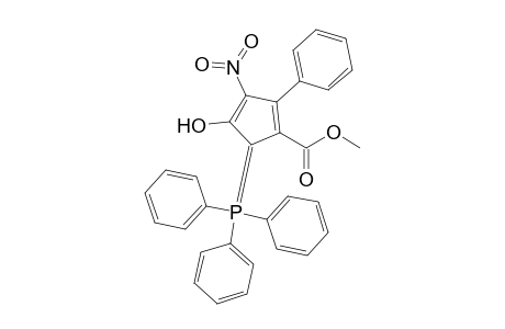 Methyl 4-hydroxy-3-nitro-2-phenyl-5-(triphenylphosphoranylidene)-cyclopenta-1,3-diene-1-carboxylate