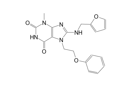 8-[(2-furylmethyl)amino]-3-methyl-7-(2-phenoxyethyl)-3,7-dihydro-1H-purine-2,6-dione