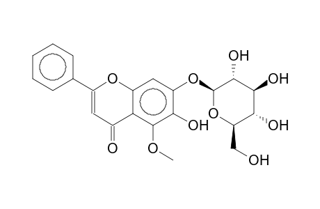 6,7-DIHYDROXY-5-METHOXYFLAVONE-7-O-BETA-D-GLUCOPYRANOSIDE