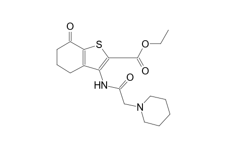 benzo[b]thiophene-2-carboxylic acid, 4,5,6,7-tetrahydro-7-oxo-3-[(1-piperidinylacetyl)amino]-, ethyl ester