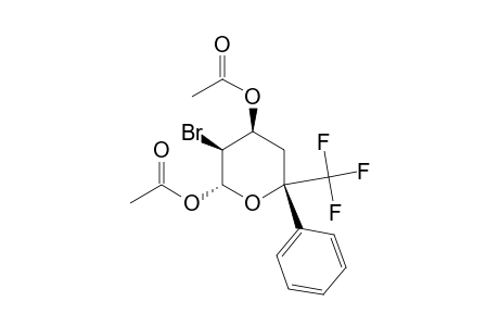 2H-Pyran-2,4-diol, 3-bromotetrahydro-6-phenyl-6-(trifluoromethyl)-, diacetate, (2.alpha.,3.beta.,4.beta.,6.beta.)-(.+-.)-