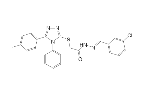 acetic acid, [[5-(4-methylphenyl)-4-phenyl-4H-1,2,4-triazol-3-yl]thio]-, 2-[(E)-(3-chlorophenyl)methylidene]hydrazide