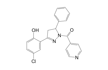 4-chloro-2-(1-isonicotinoyl-5-phenyl-2-pyrazolin-3-yl)phenol