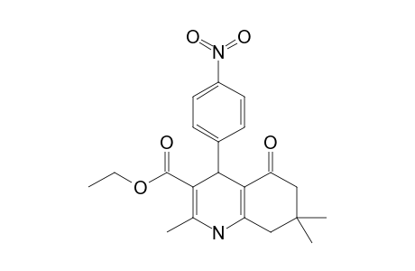 3-ETHOXYCARBONYL-4-(4-NITROPHENYL)-1,4,5,6,7,8-HEXAHYDRO-2,7,7-TRIMETHYL-5-OXOQUINOLINE