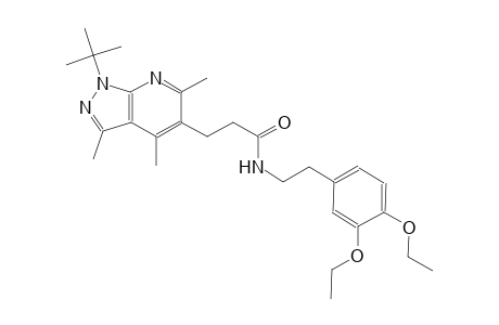1H-pyrazolo[3,4-b]pyridine-5-propanamide, N-[2-(3,4-diethoxyphenyl)ethyl]-1-(1,1-dimethylethyl)-3,4,6-trimethyl-