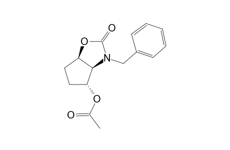 (+/-)-ACETIC-ACID-3-BENZYL-2-OXO-HEXAHYDRO-CYCLOPENTAOXAZOL-4-YL-ESTER