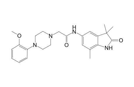 2-[4-(2-methoxyphenyl)-1-piperazinyl]-N-(3,3,7-trimethyl-2-oxo-1H-indol-5-yl)acetamide