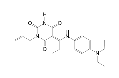 (5E)-1-allyl-5-{1-[4-(diethylamino)anilino]propylidene}-2,4,6(1H,3H,5H)-pyrimidinetrione