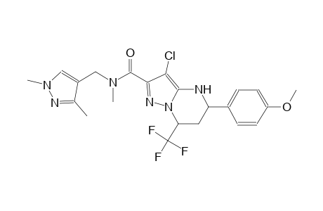 3-chloro-N-[(1,3-dimethyl-1H-pyrazol-4-yl)methyl]-5-(4-methoxyphenyl)-N-methyl-7-(trifluoromethyl)-4,5,6,7-tetrahydropyrazolo[1,5-a]pyrimidine-2-carboxamide