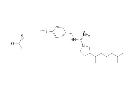 1-Pyrrolidinecarboximidamide, N-[[4-(1,1-dimethylethyl)phenyl]methyl]-3-(1,5-dimethylhexyl)-, monoacetate