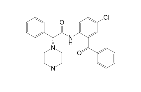 (R,S)-N-(2-benzoyl-4-chlorophenyl)-2-(4-methyl-piperazinyl)-2-phenylacetamide