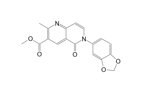 1,6-naphthyridine-3-carboxylic acid, 6-(1,3-benzodioxol-5-yl)-5,6-dihydro-2-methyl-5-oxo-, methyl ester