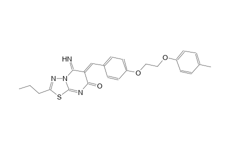 7H-[1,3,4]thiadiazolo[3,2-a]pyrimidin-7-one, 5,6-dihydro-5-imino-6-[[4-[2-(4-methylphenoxy)ethoxy]phenyl]methylene]-2-propyl-, (6Z)-