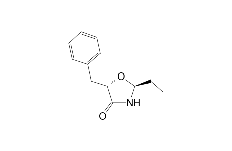 (2S,5S)-2-ethyl-5-(phenylmethyl)-1,3-oxazolidin-4-one