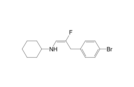(E)-N-Cyclohexyl-3-[4-bromophenyl]-2-fluoro-propenamine