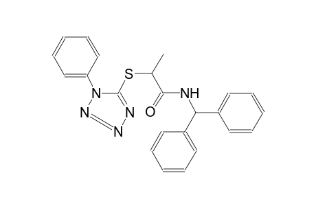 propanamide, N-(diphenylmethyl)-2-[(1-phenyl-1H-tetrazol-5-yl)thio]-