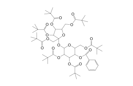 .alpha.-D-Galactopyranoside, 1,3,4,6-tetrakis-O-(2,2-dimethyl-1-oxopropyl)-.beta.-D-fructofuranosyl, 4-benzoate 2,3,6-tris(2,2-dimethylpropanoate)