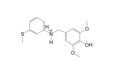 N-(4-hydroxy-3,5-dimethoxybenzyl)-3-(methylsulfanyl)benzenaminium