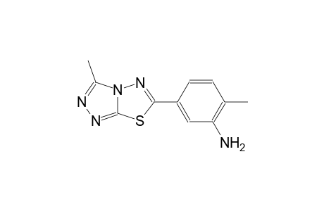 2-methyl-5-(3-methyl[1,2,4]triazolo[3,4-b][1,3,4]thiadiazol-6-yl)aniline