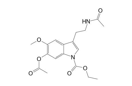 Ethyl 6-acetoxy-5-methoxy-3-[2-N-(acetylamino)ethyl]indole-1-carboxylate