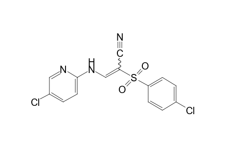 2-[(p-chlorophenyl)sulfonyl]-3-[(5-chloro-2-pyridyl)amino]acrylonitrile