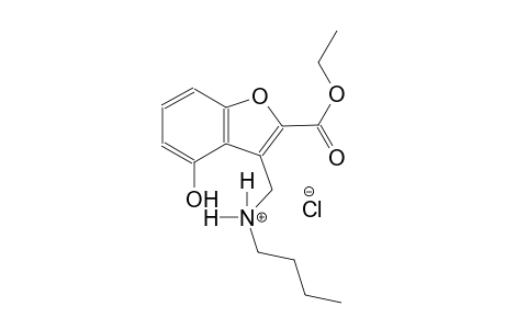 N-{[2-(ethoxycarbonyl)-4-hydroxy-1-benzofuran-3-yl]methyl}-1-butanaminium chloride