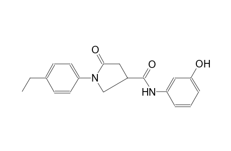 1-(4-ethylphenyl)-N-(3-hydroxyphenyl)-5-oxo-3-pyrrolidinecarboxamide