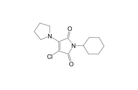 1H-Pyrrole-2,5-dione, 3-chloro-1-cyclohexyl-5-(1-pyrrolidinyl)-