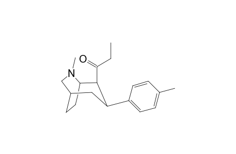 6-Methyl-4.alpha.-propionyl-3.beta.-p-tolyl-6-azabicyclo[3.2.2]nonane