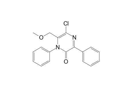 5-Chloranyl-6-(methoxymethyl)-1,3-diphenyl-pyrazin-2-one