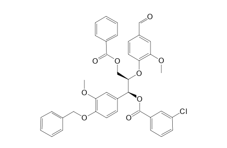 (erythro)-1-O-(o-Chlorobenzoyl)-3-O-benzoyl-1-[4'-(benzyloxy)-3'-methoxyphenyl]-2-(4"-formyl-2"-methoxyphenoxy)propane-1,3-diol