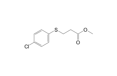 3-[(p-chlorophenyl)thio]propionic acid, methyl ester