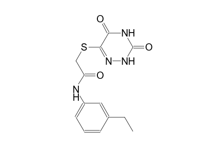 acetamide, N-(3-ethylphenyl)-2-[(2,3,4,5-tetrahydro-3,5-dioxo-1,2,4-triazin-6-yl)thio]-