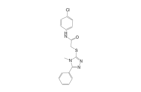 N-(4-chlorophenyl)-2-[(4-methyl-5-phenyl-4H-1,2,4-triazol-3-yl)sulfanyl]acetamide